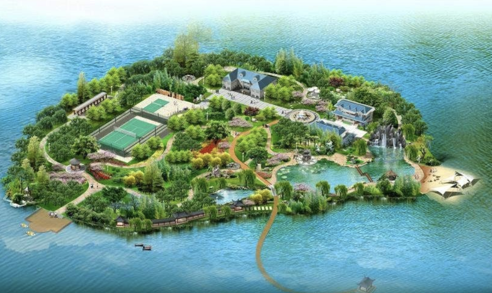 田家庵湖心岛整体规划